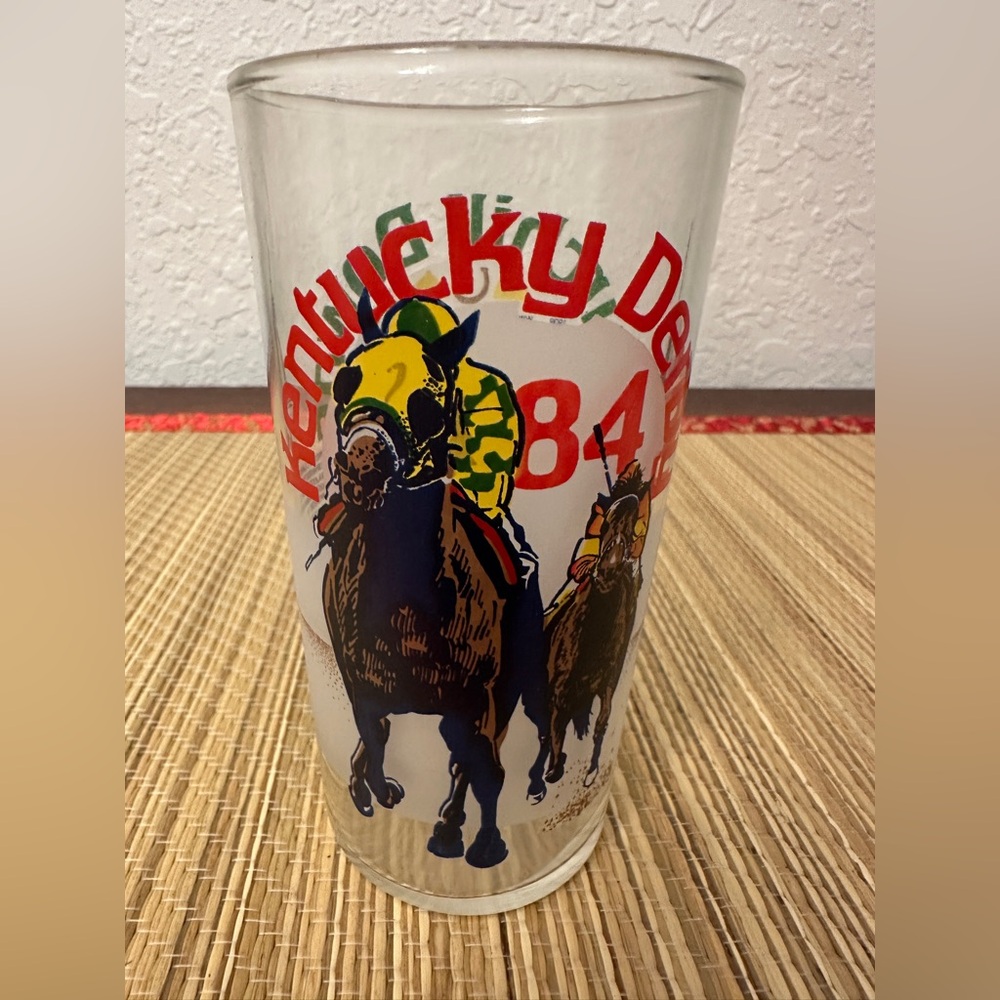 1984 Kentucky Derby Official Mint Julep Glass Churchill Downs Vintage